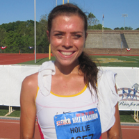 Women's half-marathon winner Hollie Heimer